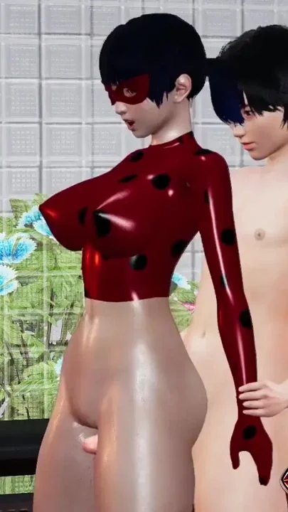 Ladybugs Perfect Body in 3D Animation Thighjob Fetish and Pussy Teasing POV Desk