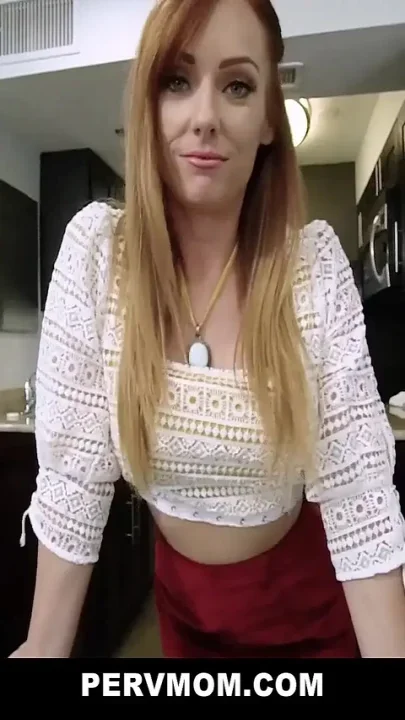 Big Tit Redhead MILF Stepmom Fucks Step Son During Study Time