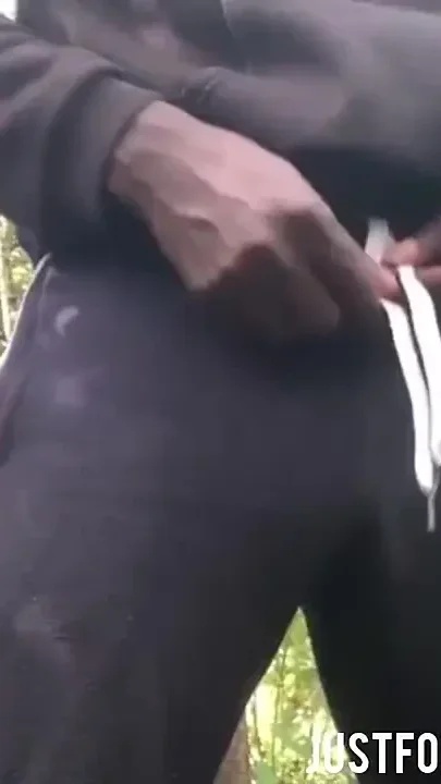 Jerking off Until Shot Thick Loads in the Forest