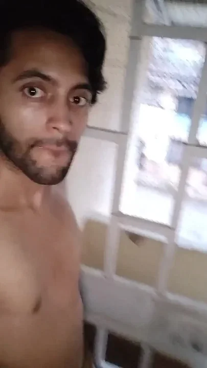 Taking care of my morning wood at my front door