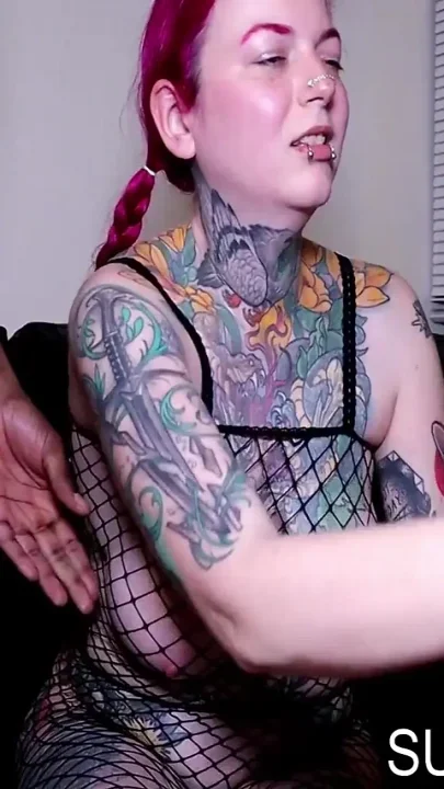 Double Creampie Tatted White Slut