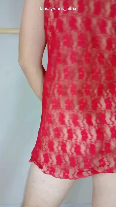 Do you like my red dress You can see everything I'm ready for you chrisaitrix Clip 1