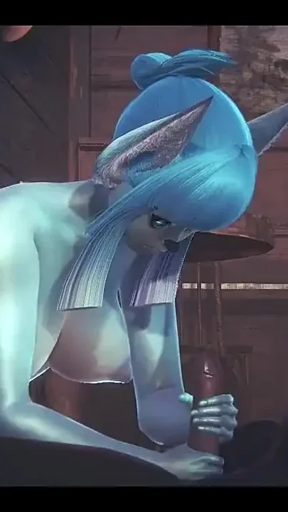 Furry Hentai Pokemon - Glaceon Hardsex with Anubis the Dog - Japanese Asian