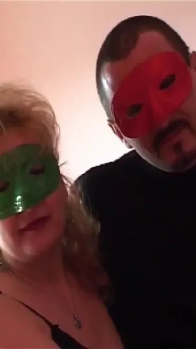 Masked Mature with Hairy Pussy Ass Fucked and Cummed on Body by Big Amateur Cock