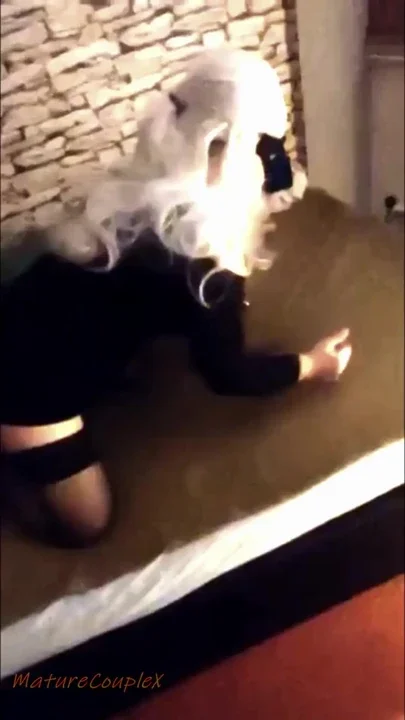 Mature wife play at home