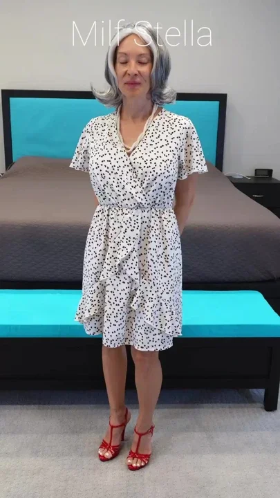 Sherry in a White dress with Hearts