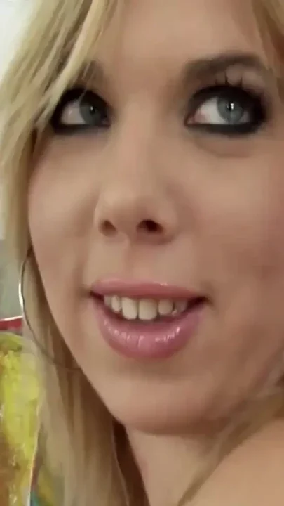 19yo Blonde Horny Teen Gets Two Big Cocks to Fuck Hard in Her Tight Pussy with Creampie