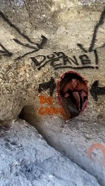 Dirty Men Find a Cave to Fuck in