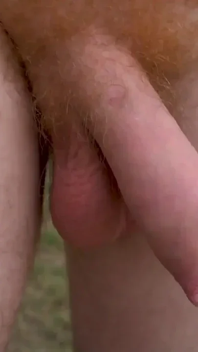 Nude Walking Outdoor with Soft Uncut Cock in Slow Motion Clip 1