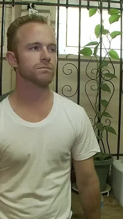 Hot Gym Trainer Gets Tied up and Gang Fucked in a Porn Store