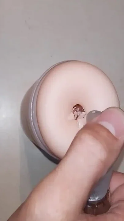 Horny Man Wanking Cock Him Flashlight Anal in Bathroom - Soloxman