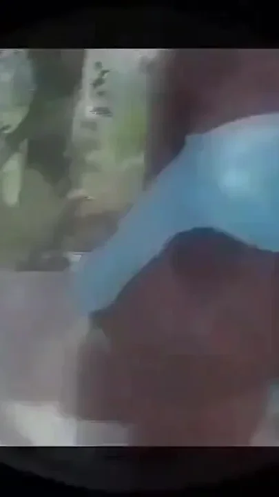 Huge black cock sucking double penetrated ass fucking threesome in the gardencum in mouth
