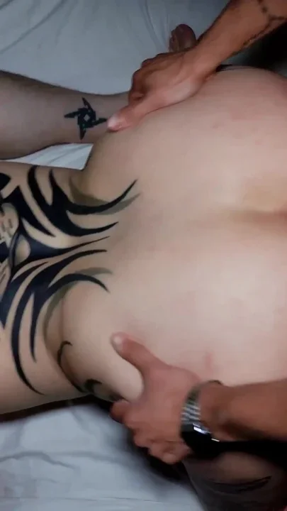 Tattooed Girlfriend Shared with Best Friend Threesome Knock Knock Club