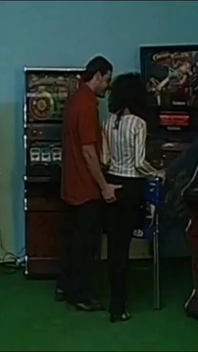 First He Slams Her on the Pinball Machine Then He Fucks Her in the Ass on the Couch