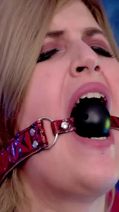 Sensual Gag and Ice Play Two Hot BDSM Lesbians in Pvc Fetish Couple Mistress and Girl