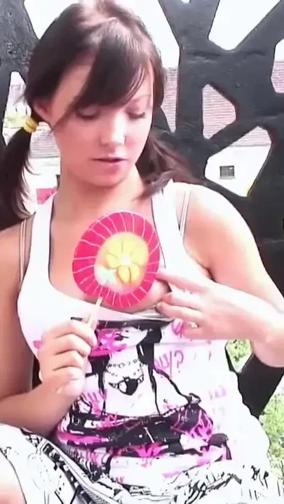 Cute young German pigtail teen masturbating