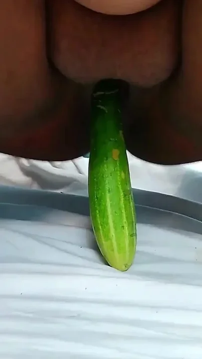 Collage Hot Girl in Hostel Bed - Use Cucumber Inside Her Pussy for Destroying It