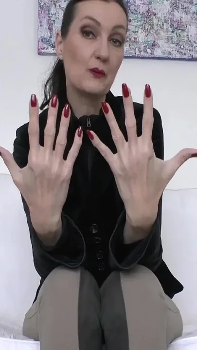 Exciting Long Red Fingernails Ruined Orgasm Lady Victoria Valente