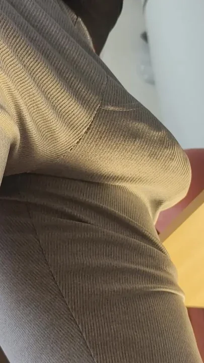 My bulge is too big for this pants so I am showing off my cock Join me on