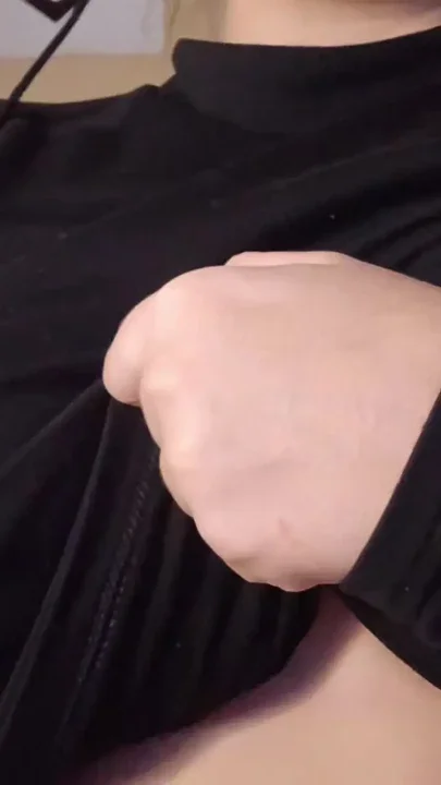 I play with my big tits slut