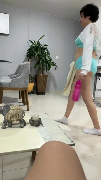 I Watch My Big Ass Amateur Stepsister Doing Very Sexy Yoga Poses and I Get Horny