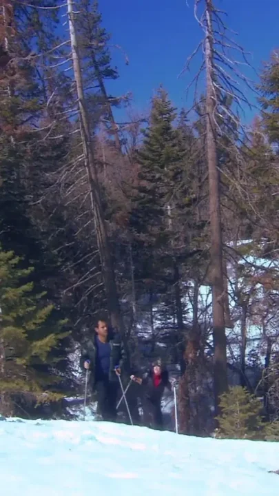 Big ass girl bends over while she gets fucked hard on the snow