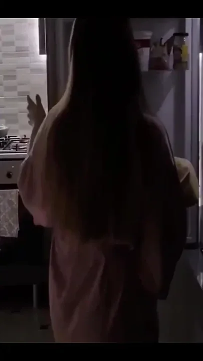 Curvy Cute Babe Gets Fucked Hard at Night in the Kitchen