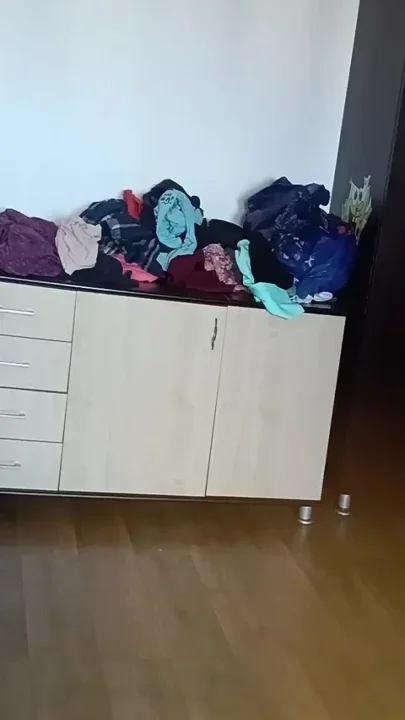 Amateur Wife Has Fun Trying on Clothes and Cutting Them