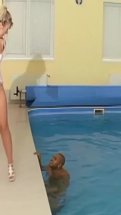 She Stopped Him by the Pool so They Could Test Out Her Fresh Anal Cavern