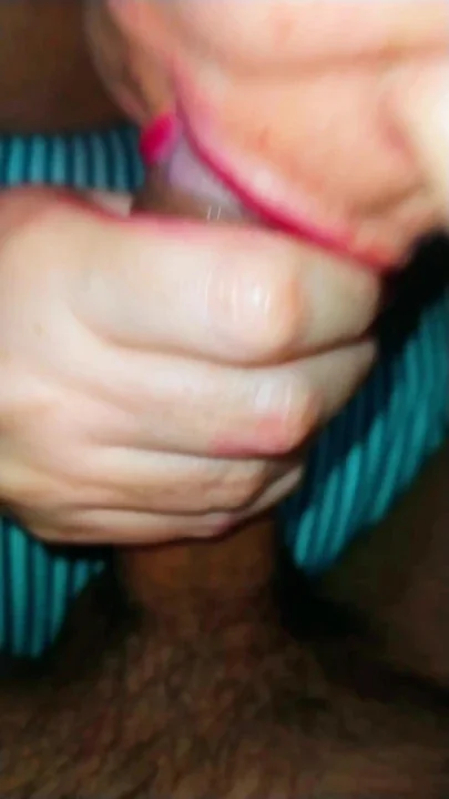 A little more sucking on the head of the gifted cock
