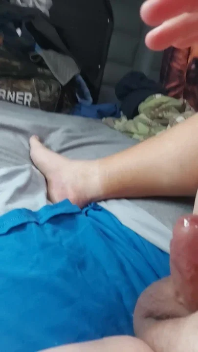 Rubbing pre cum