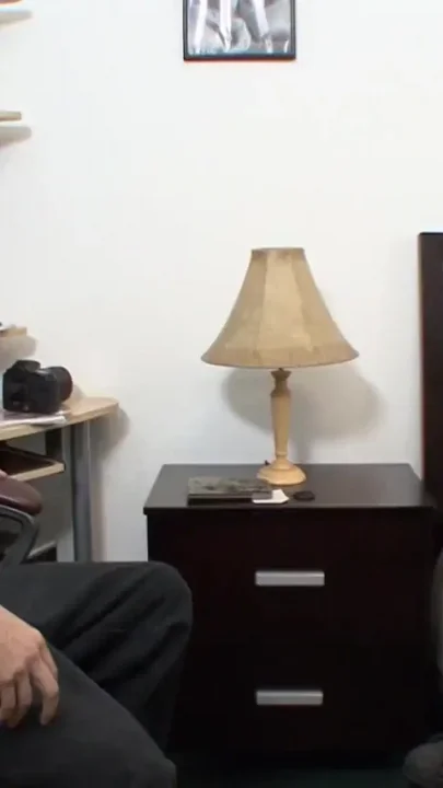 Stepdad creams her pretty lips after a hot fuck in his office