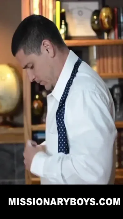 Missionary boys Bishop Angus and Elder Jordan stroking their hard dicks for each other
