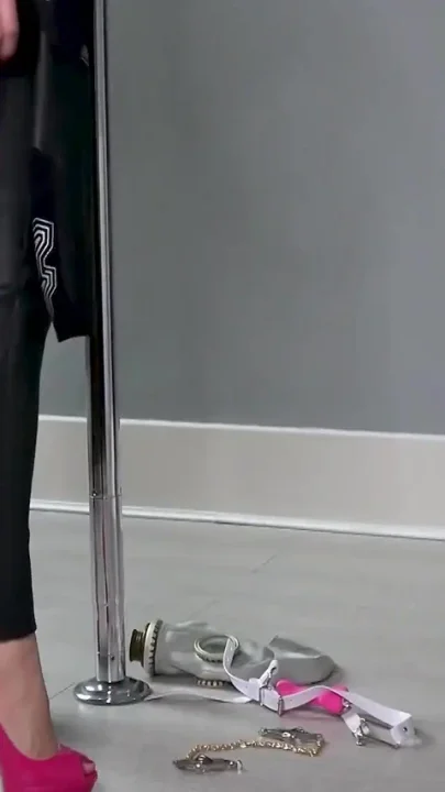 Lucy's Kinky Wetsuit Gas Mask Strip & Cum Pole Dance