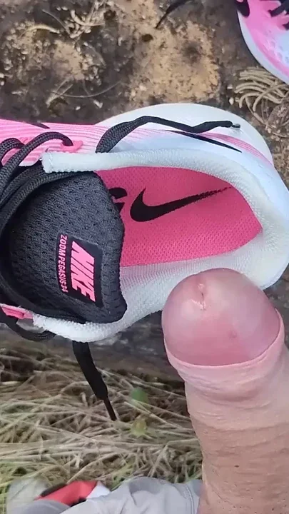 fucking and cumming inside Nike Zoom Pegasus Sneaker outdoors with fleshlight Clip 1