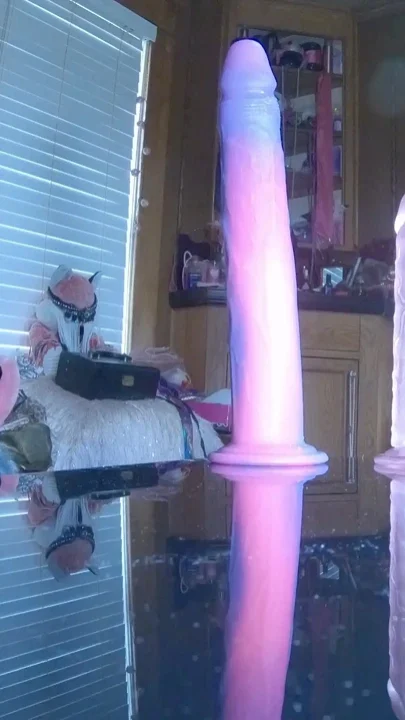 First Time with New BBC Sized Dildo Makes Daphne Moan and Dribble Her Sissy Cum
