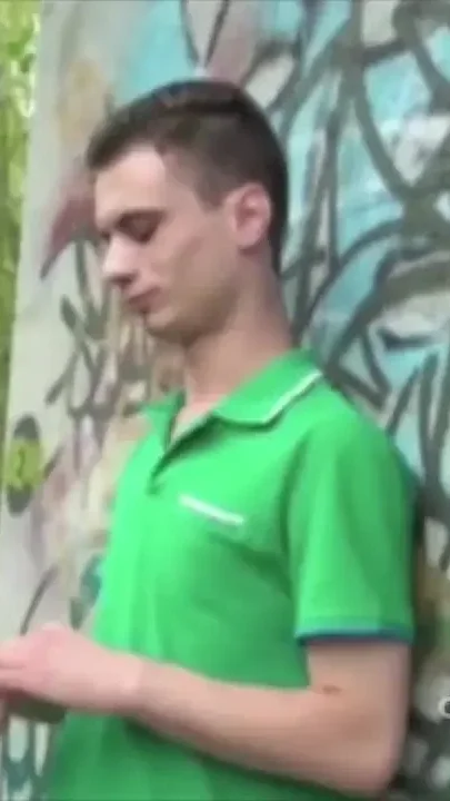 Young French slut used by 2 scally boys in ehxib outdoor place