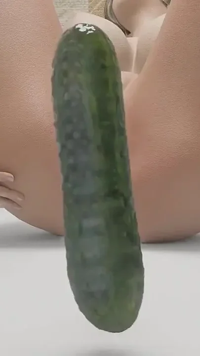 3D Animation Beautiful Feet Cucumber Anal Insertion of a Mature Lesbian with Big Boobs