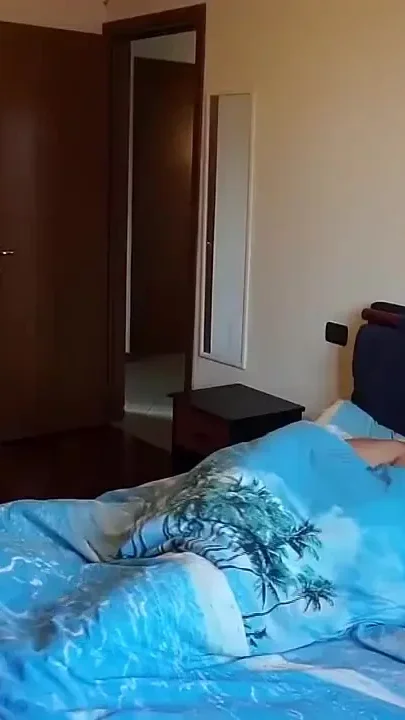 Three Sexy Babes Tease Naked Man in Bedroom Threesome
