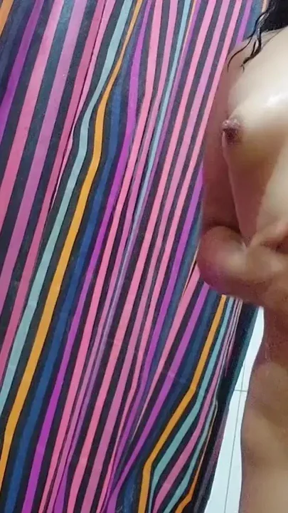 My chubby Mexican mother-in-law lets me record her while she showers Clip 2
