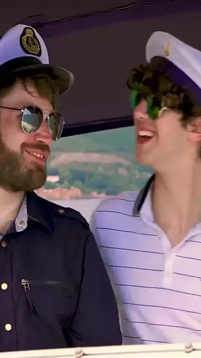 The captain and his skipper fuck a young client on the boat