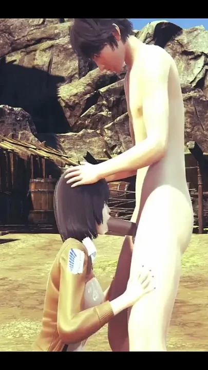 On Titans Hentai - Mikasa Do a Blowjob and Then He Do to Her a Cunnilingus -