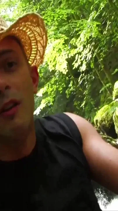 Sexy redhead undressed and roughly ass fucked in the woods