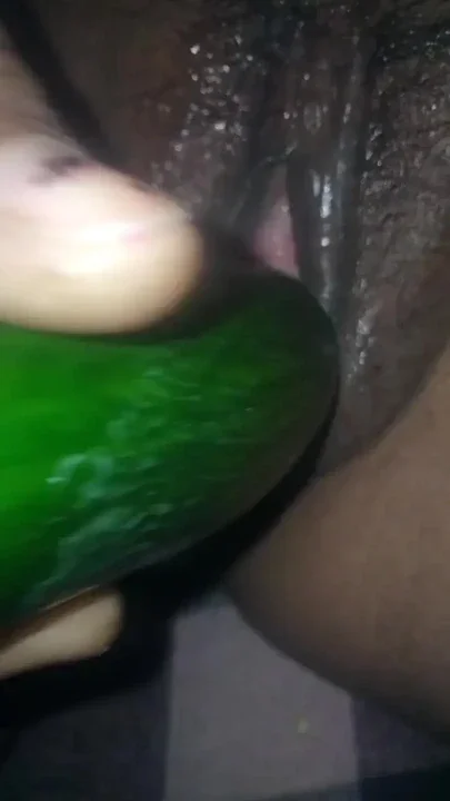 Enjoyed cucumber when my husband was not home Clip 1