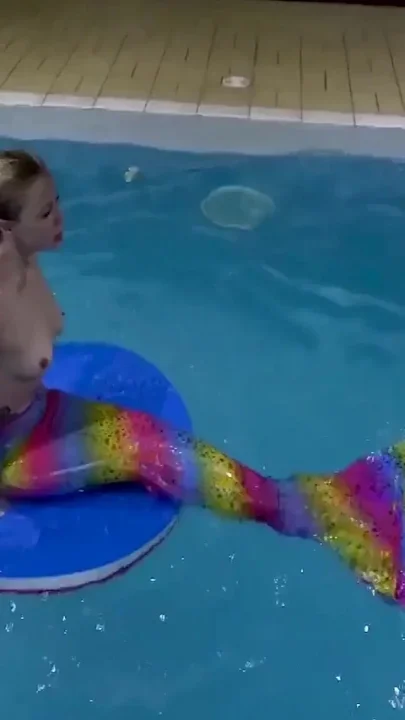 Captive Mermaid Teases You in the Pool