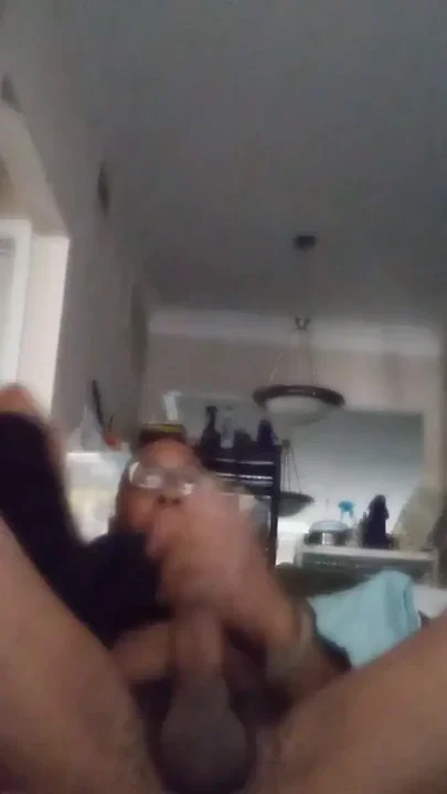 Big Black Dick Is Hard and Gets Stroked Good