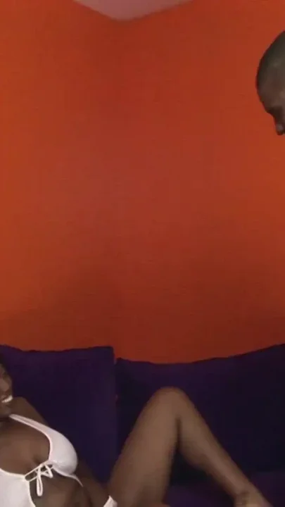Busty ebony slut takes a hard black cock
