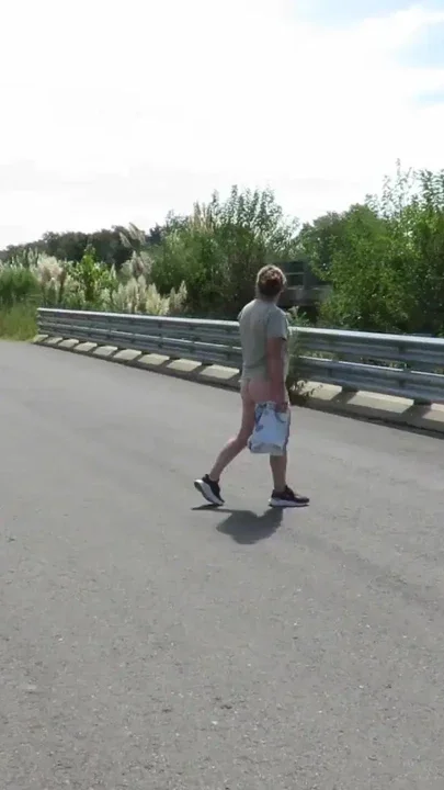 Patricia on the bridge over the road Clip 1