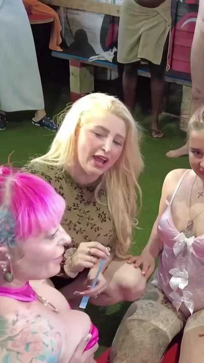 Thick Tattooed Sluts Adore Getting Every Drop of Cum in the Room