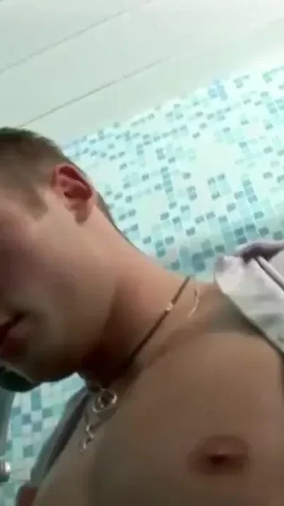 My straight boy mastrubates under the shower